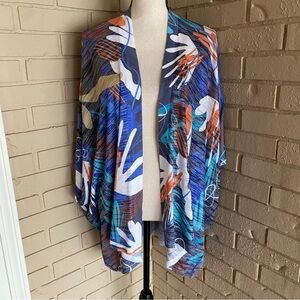 Inoah Plus Art to Wear Cardigan Kimono OS Modern Resort Wear Coastal Casual
